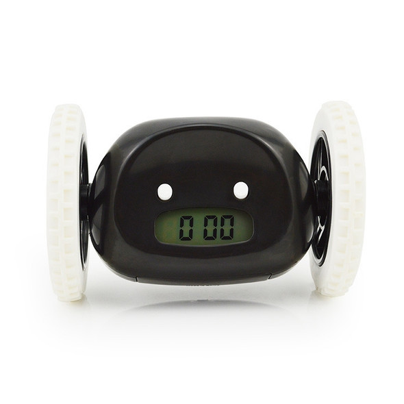 Magic Running Alarm Clock Creative Time Display Screen Alarm Clock(Black)