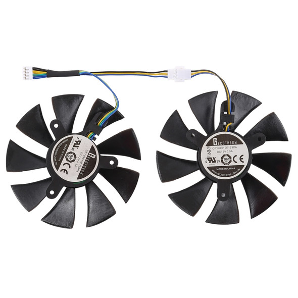 DC 12V 0.5A 4 Pin Female Original Desktop Computer Radiator Cooling Fan CPU Cooling Fan, Diameter: 8.5mm, Pairs