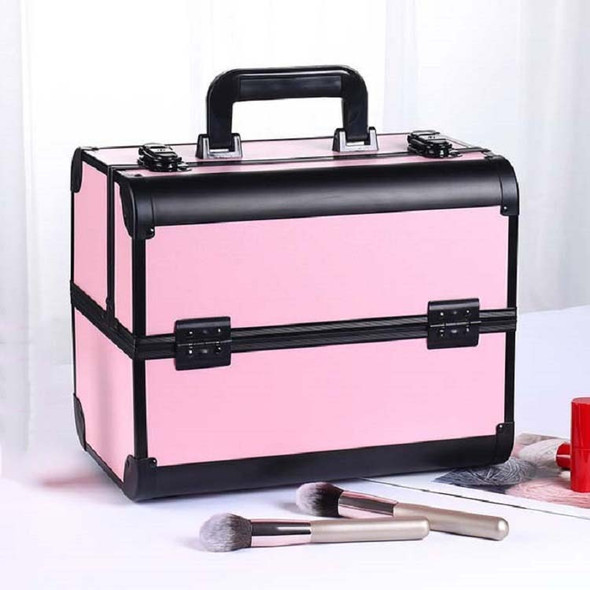 Professional Makeup Box Beauty Salon Manicure Toolbox, Color:Noble Powder