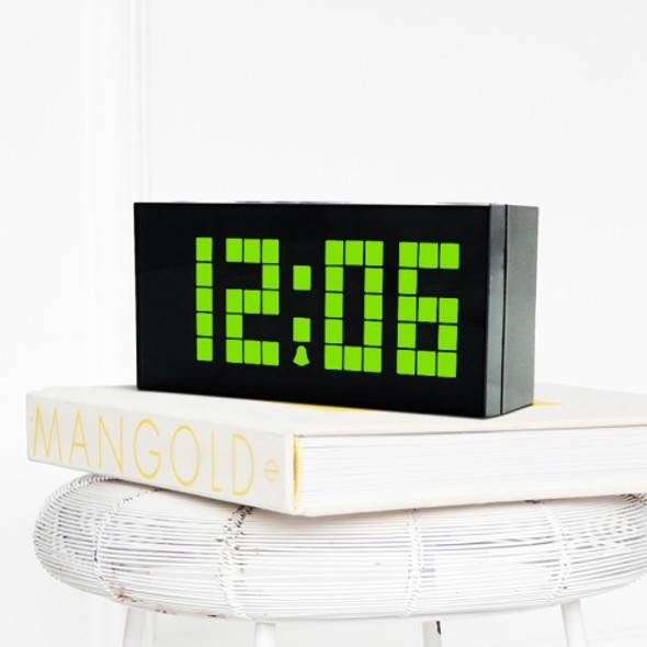 Digital Electronic Alarm Clock Creative LED Desk Clock US Plug, Style:4 Digits 7 Segments(Green Light)