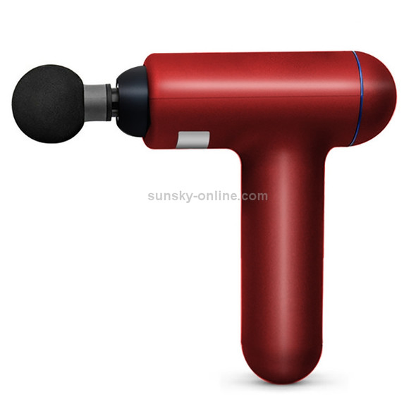 6 Gears Mini Fascia Gun Massage Gun Electric Fitness Massager, Specification: Key File, Without Bag (Red)