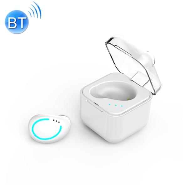 M-B8 Bluetooth 5.0 Mini Invisible In-ear Stereo Wireless Bluetooth Earphone with Charging Box (White)