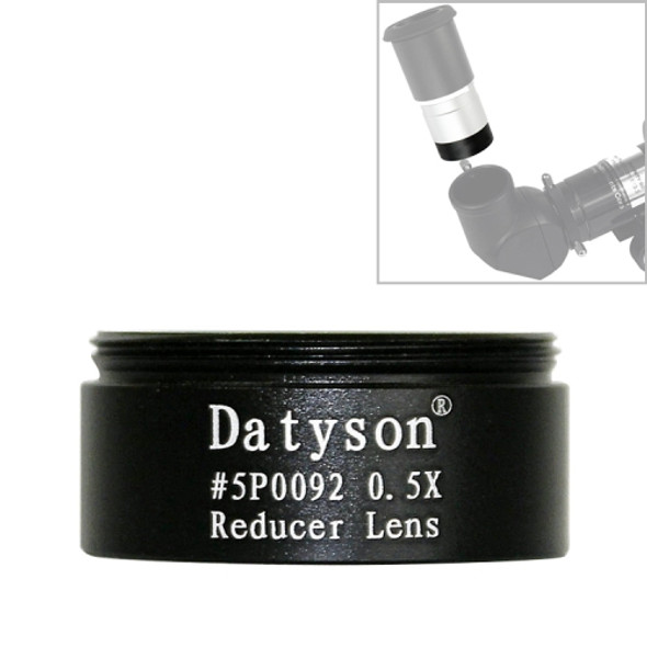 Datyson 5P0092 Coarse Threaded Astronomical Telescope Accessories 1.25 inch 0.5X Reduced Focus Lens Reduced Power Lens(Black)
