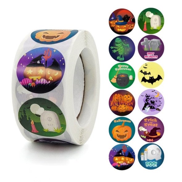 10 PCS Halloween Childrens Toy Stickers Gift Decoration Gift Sealing Stickers, Size: 2.5cm / 1 Inch(K-88-R1)