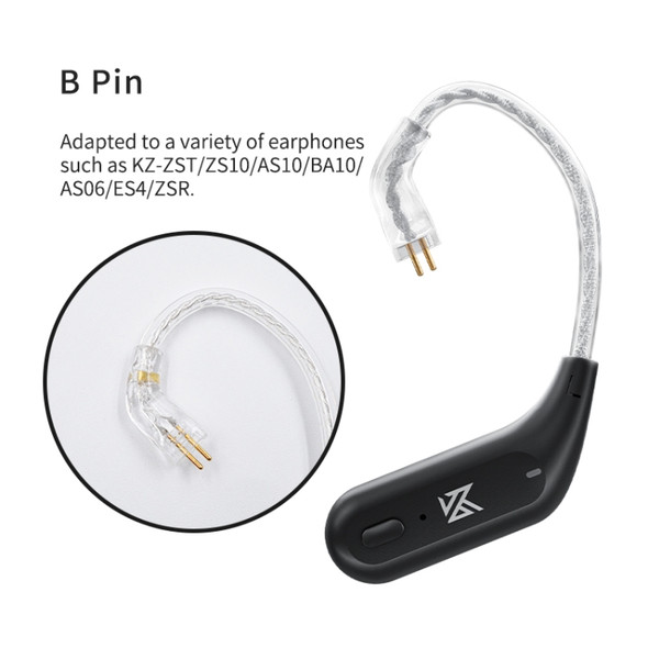 KZ AZ09 Bluetooth Earphone Ear Hook 5.2 Wireless Bluetooth Module Upgrade Cable, Style:B