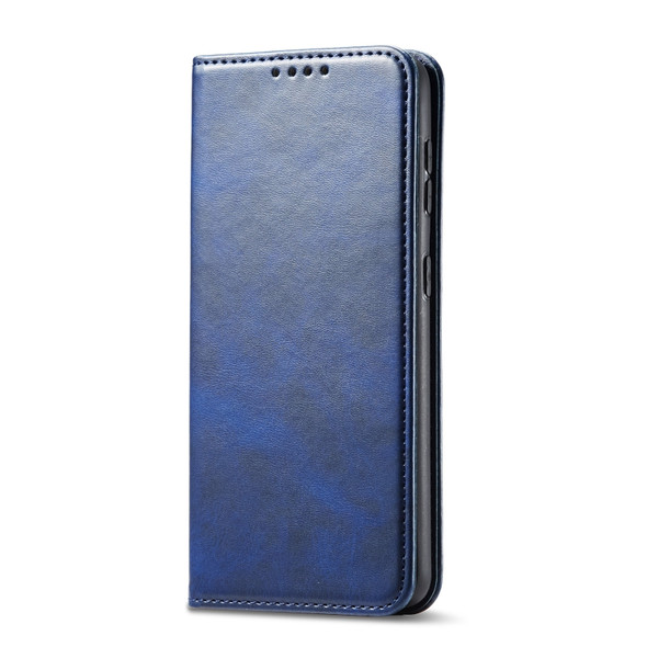 For LG V50 ThinQ Calf Texture Magnetic Horizontal Flip Leather Case with Holder & Card Slots & Wallet(Blue)