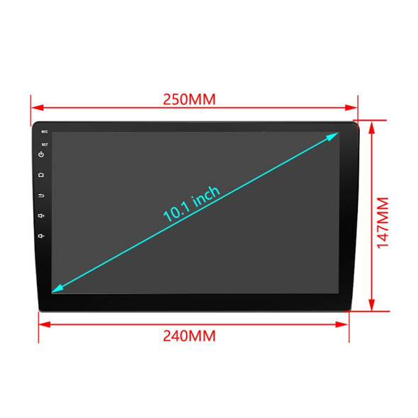 9091SE 10 inch HD Universal Car Android 10.1 Navigation Machine Radio Receiver, Support FM & Bluetooth & TF Card & GPS & Alcohol Test Function