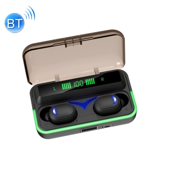 E10 Intelligent Noise Reduction E-sports Gaming Bluetooth Earphone with Three-screen Battery Display Charging Box, Support Siri & Power Bank