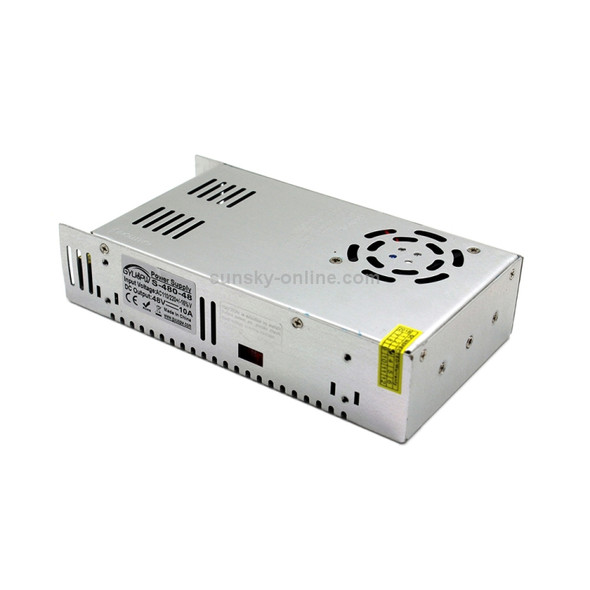 S-480-48 DC48V 10A 480W Light Bar Regulated Switching Power Supply LED Transformer, Size: 215 x 115 x 50mm