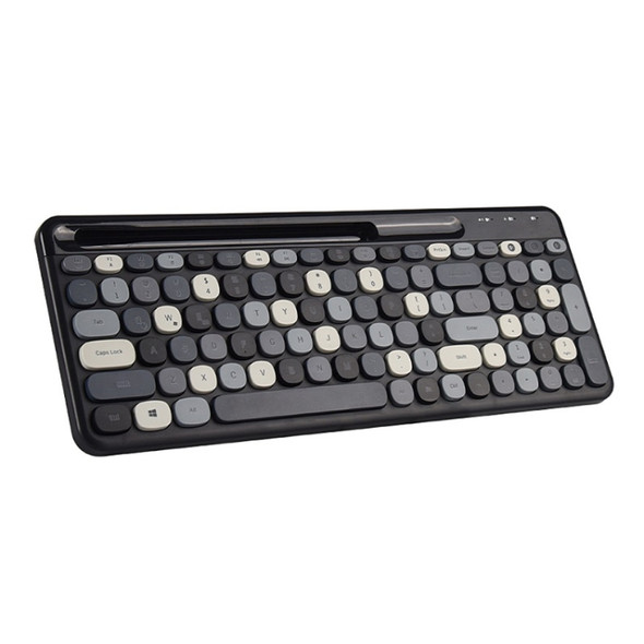 MOFii 888 100 Keys Wireless Bluetooth Keyboard with Tablet Phone Slot(Black Gray Mix Color)