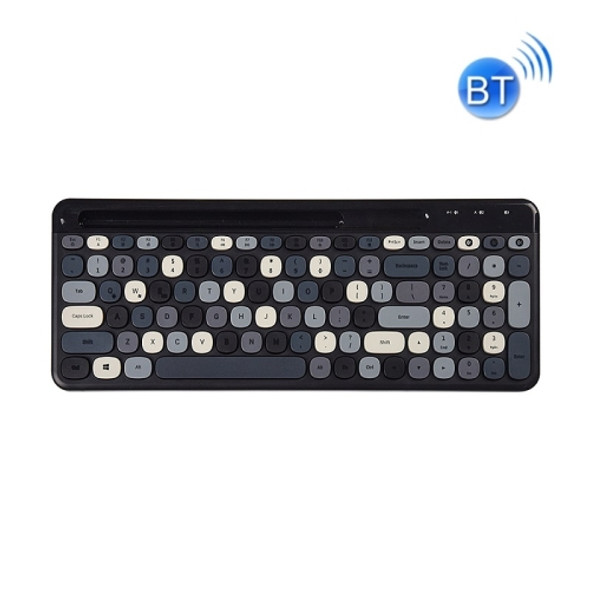 MOFii 888 100 Keys Wireless Bluetooth Keyboard with Tablet Phone Slot(Black Gray Mix Color)
