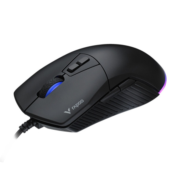 Rapoo V360 9 Keys Symphony RGB Hole Detachable Gaming USB Wired Mouse(Black)