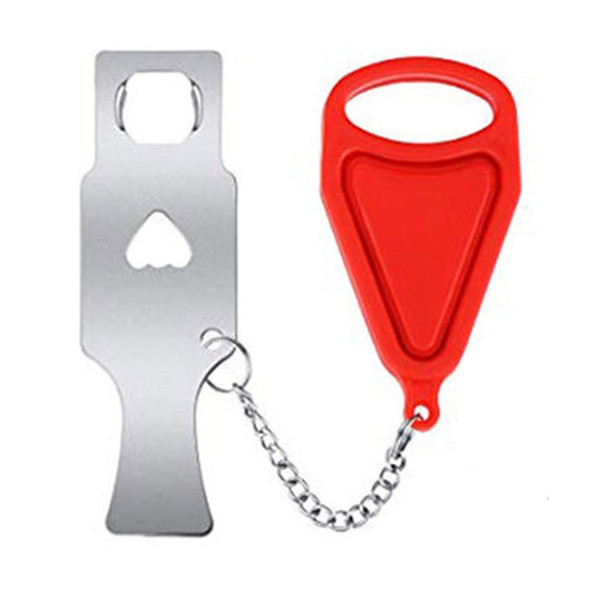 Portable Security Lock Door Lock Anti-theft Lock, Style:Red Triangle