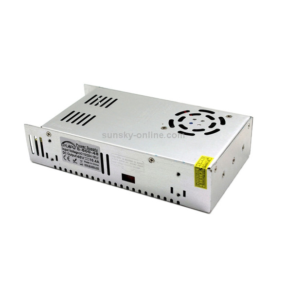 S-500-48 DC48V 10.3A 500W Light Bar Regulated Switching Power Supply LED Transformer, Size: 215 x 115 x 50mm