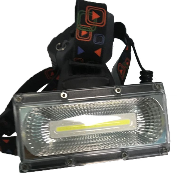 Detector Headlight LED+COB Floodlight Rechargeable Glare Work Light Auto Repair Head-mounted Flashlight, Colour: Black Single (Color Box )