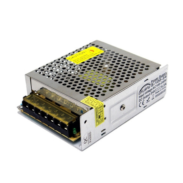 S-100-24 DC24V 4.2A 100W LED Regulated Switching Power Supply, Size: 129 x 99 x 40mm