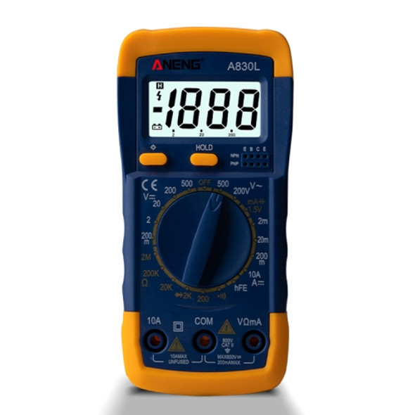 ANENG A830L Handheld Multimeter Household Electrical Instrument(Yellow Blue)