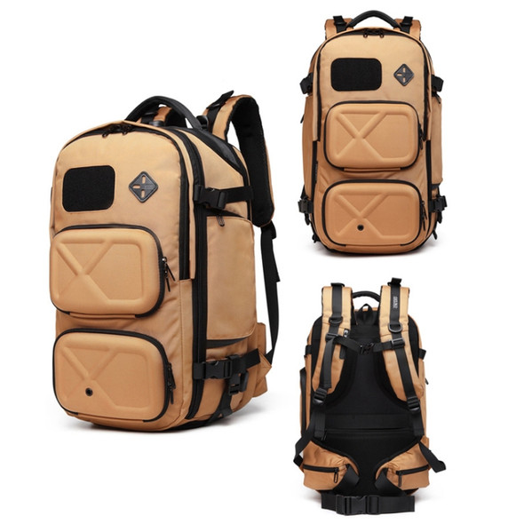 Ozuko 9309 Multifunctional Anti-theft Large Capacity Waterproof Outdoor Travel Backpack with External USB Charging Port, Size: L(Brown)