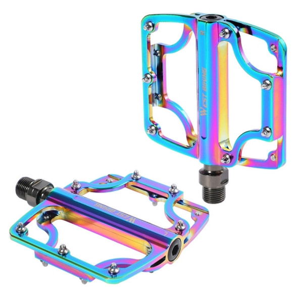 1 Pair WEST BIKING YP0802081 Mountain Road Bike Colorful Pedals(Colorful)