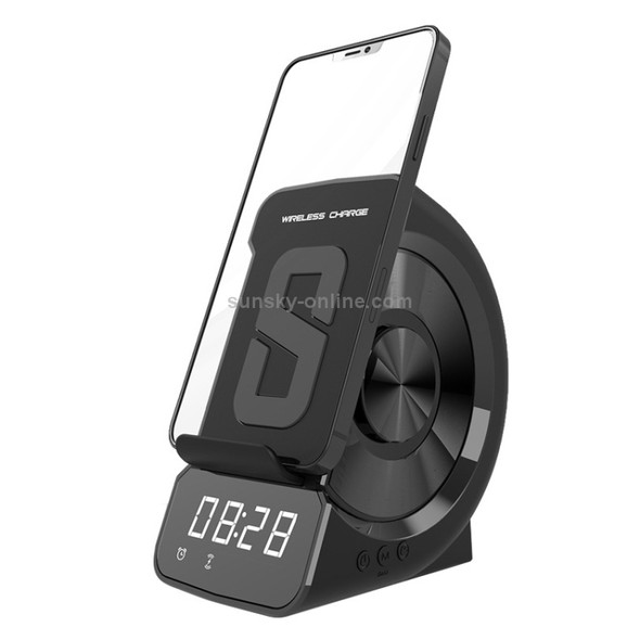 WD-200 5W 3 In 1 Multi-function Wireless Charger Bluetooth Speaker Alarm Clock