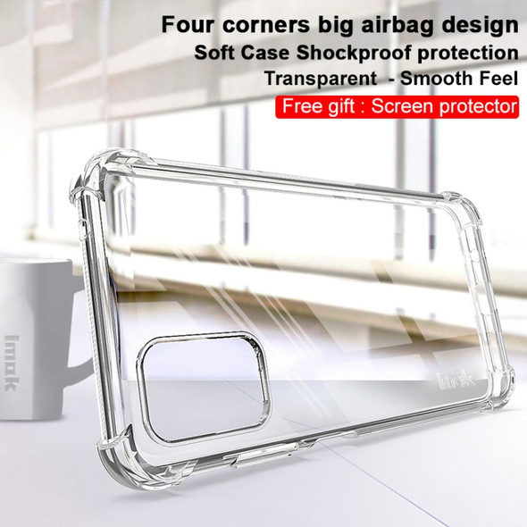 For HTC Desire 21 Pro 5G IMAK All Coverage Shockproof Airbag TPU Case(Transparent)