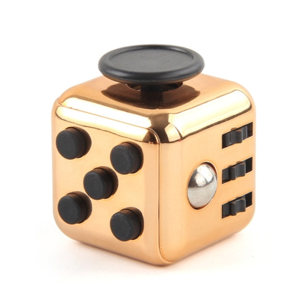 3 PCS Cube Decompression Toys For Adults & Children Unlimited Dice Vent Toys, Colour: Tyrant Gold