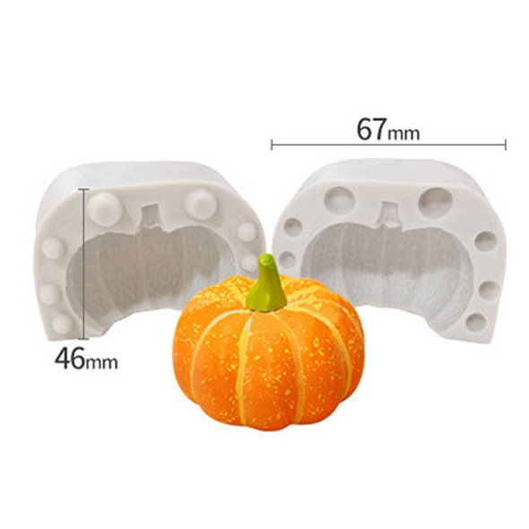 Halloween Three-Dimensional Pumpkin Cake DIY Scented Candle Silicone Mold, Specification: SW-37