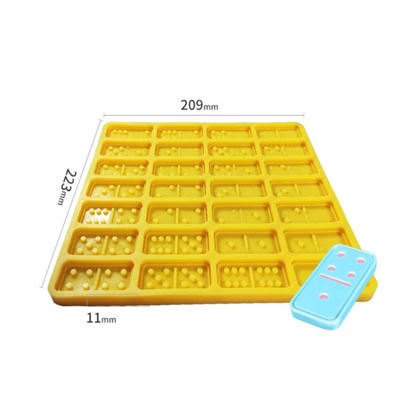 Domino Epoxy Silicone Mold DIY Fondant Cake Decoration, Model Number:SX-BH-107(Yellow)