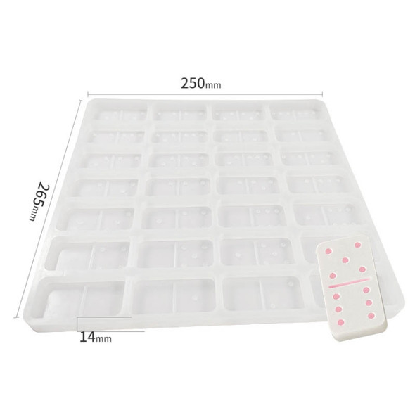 Domino Epoxy Silicone Mold DIY Fondant Cake Decoration, Model Number:SX-BH-110(Transparent)