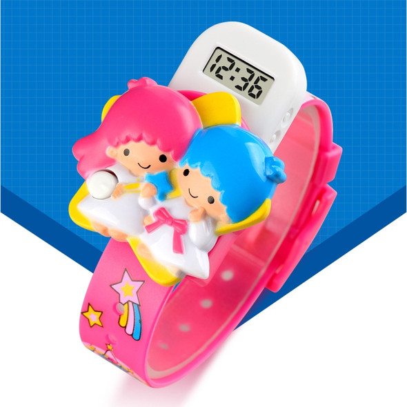 SKMEI 1749 Three-dimensional Cartoon Girls LED Digital Display Electronic Watch for Children(Rose Red)