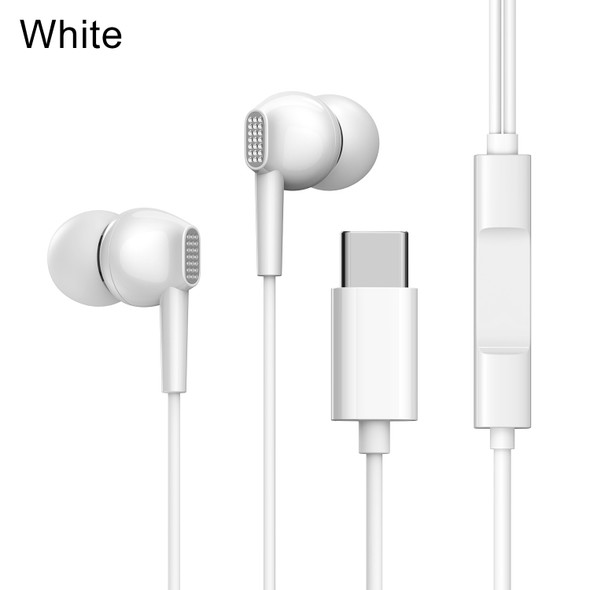 JOYROOM JR-EC02 Ben Series Type-C In-ear Wired Earphone, Line Length: 1.2m(White)