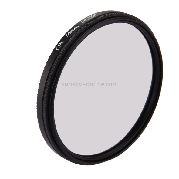 58mm 3 in 1 Round Circle CPL Lens Filter with Cap for GoPro HERO7 Black/6 /5