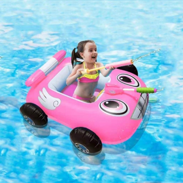 Inflatable Bumper Car Seat Children Water Jet Swimming Ring Outdoor Pool Playing Toy(Pink)