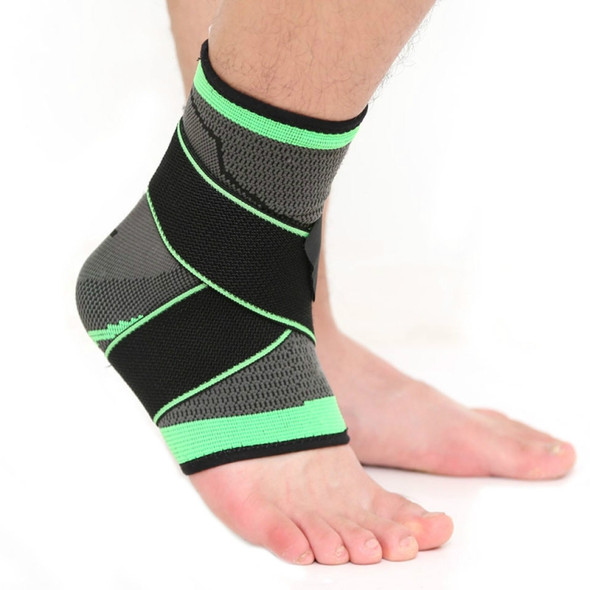 2 PCS 3D Weaving Elastic Nylon Strap Ankle Heel Protector Adjustable Ankle, Size:L