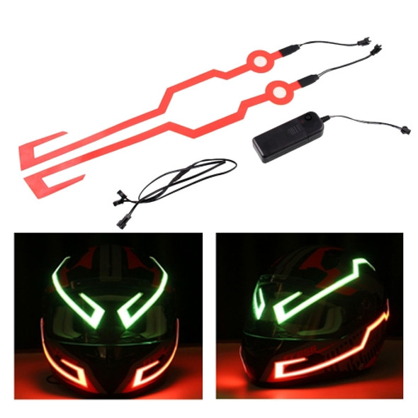 MB-MHL002 Motorcycle Modification Accessories Universal Pasteable Helmet Light Strip(Red)