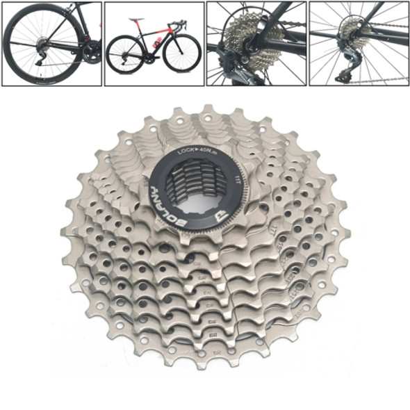 BOLANY CSR928S 9-speed 11-28T Steel Card Type Road Bicycle Flywheel Bicycle Chain Wheel