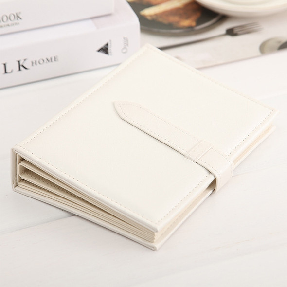 Book Shape Creative Portable Ear Stud Earrings Display Rack Jewelry Storage Box(White)