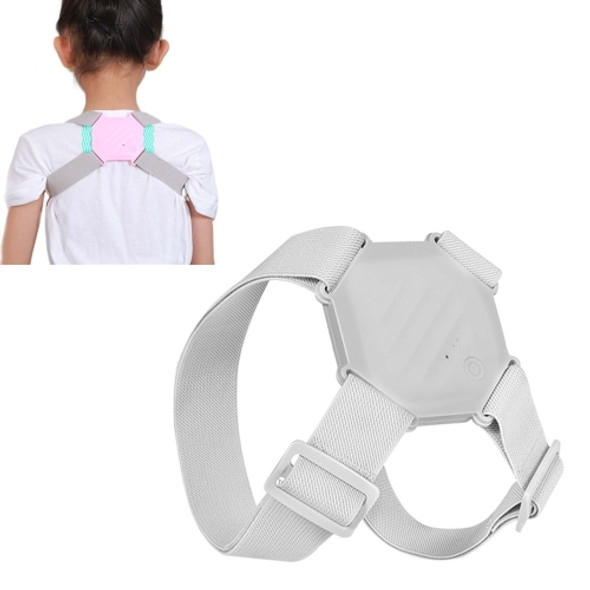 Children Anti-hunchback Sitting Posture Correction Device Intelligent Hunchback Instrument Writing Correction Belt(Gray)