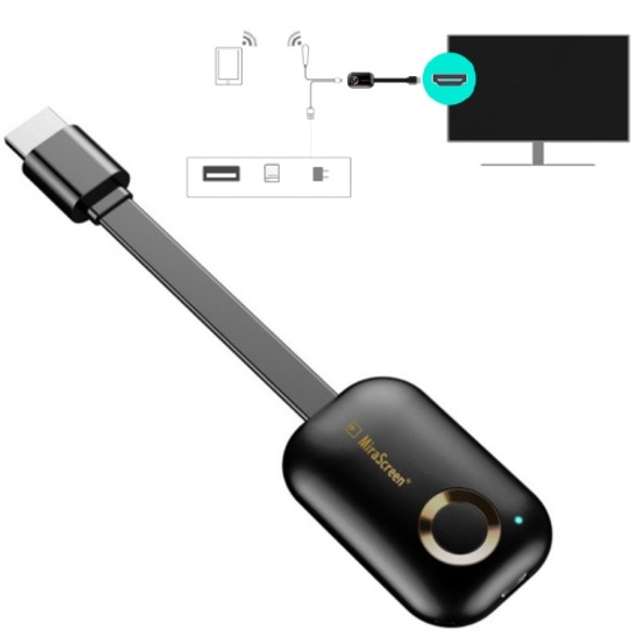 Mirascreen G9 Wireless HDMI Multi-Screen Interaction HD 4K On-Screen Device, Style:2.4G (Single Core 1080P)