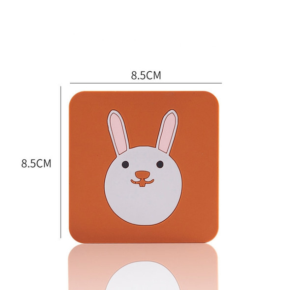 10 PCS Anti-scald and Heat-resistant Placemats Home Waterproof and Oil-proof Table Mats Silicone Coasters, Size:Small, Style:Bunny