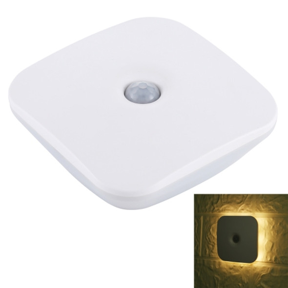 CL053 LED Square Human Body Sensor Light, Style: Battery Models (Warm White)