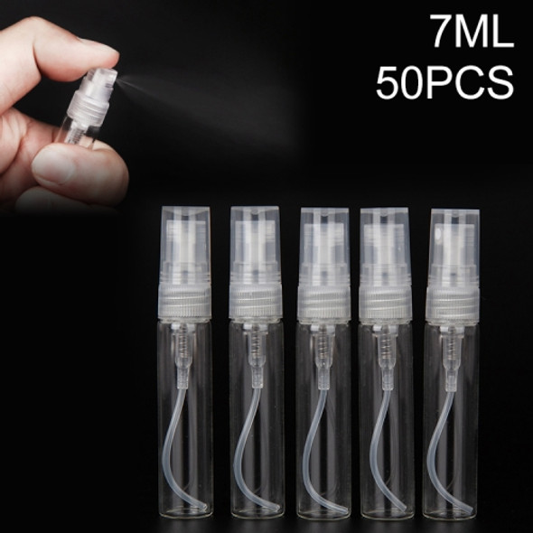 50 PCS Perfume Bottle Spray Bottle Perfume Bottle Empty Bottle, Capacity:7ML (Transparent)