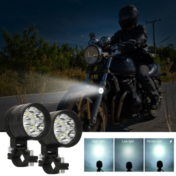 2 PCS 15W 6000K 1600LM DC9-80V Motorcycles A Column Lights, 6LEDs