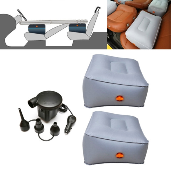 Z33Q1 2 x Cloth Stool + Car Pump Universal Car Travel Inflatable Stool