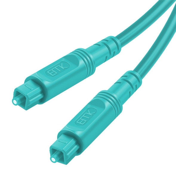 15m EMK OD4.0mm Square Port to Square Port Digital Audio Speaker Optical Fiber Connecting Cable(Sky Blue)