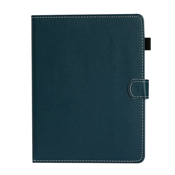 For 7 inch Universal Solid Color Horizontal Flip Leather Case with Card Slots & Holder & Pen Slot(Dark Green)
