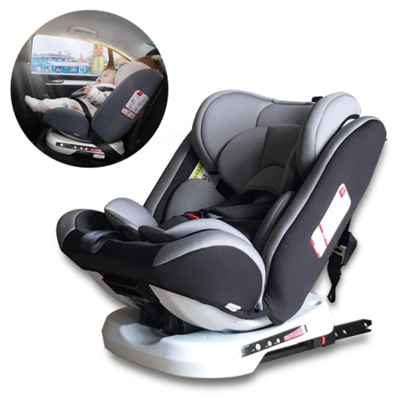 Car Forward and Reverse Installation Children Safety Seat ISOFIX Hard Interface + LATCH Interface (Black Grey)