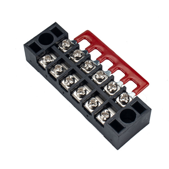 5 PCS Car 6-way TB-1506 Dual Row Power Terminal Connector + 6-position Connection Strip with Cover