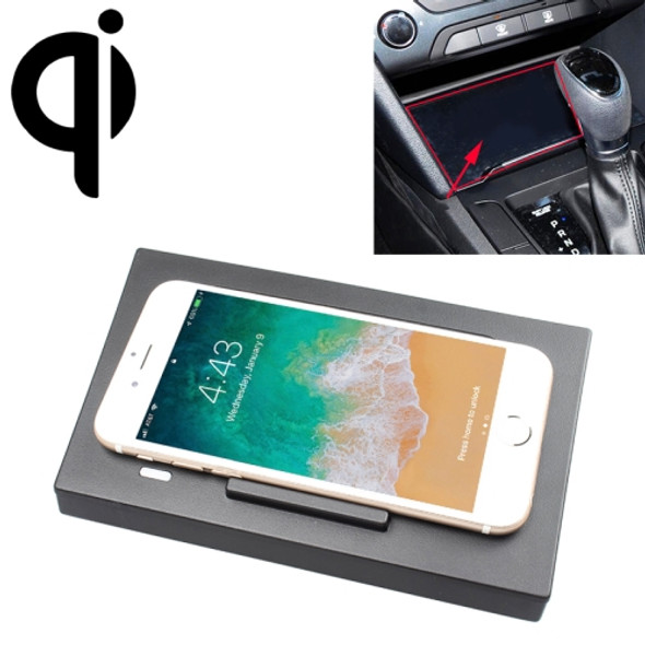 Car Qi Standard Wireless Charger 10W Quick Charging for Hyundai Elantra 2016-2018, Left Driving