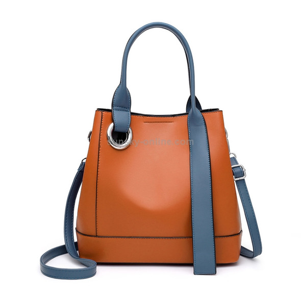 3 In 1 Fashion Solid Color Bucket Type Handbag Shoulder Bag(Brown)